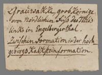 L 01495
<br/>
Label met opschrift
<br/>
<em>Escher von der Linth, Johannes Conrad (1767-1823)</em>